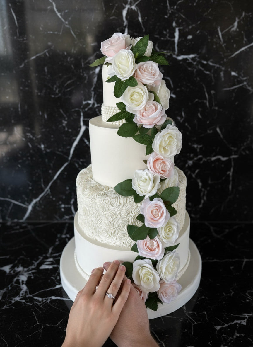 Çiçekli RR002 Katlı Nişan Pastası